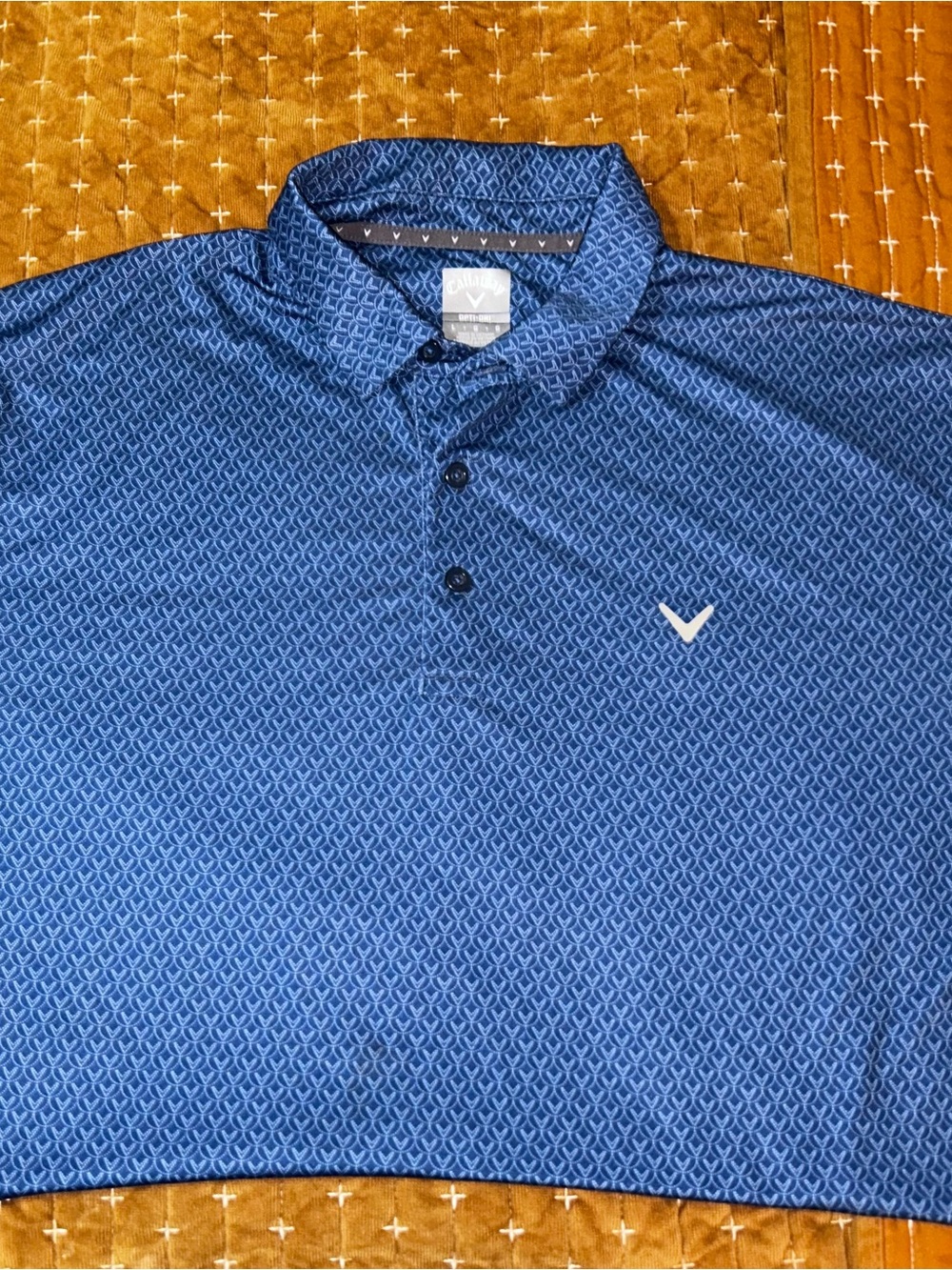 Callaway Men’s Navy Blue Geometric Golf Polo